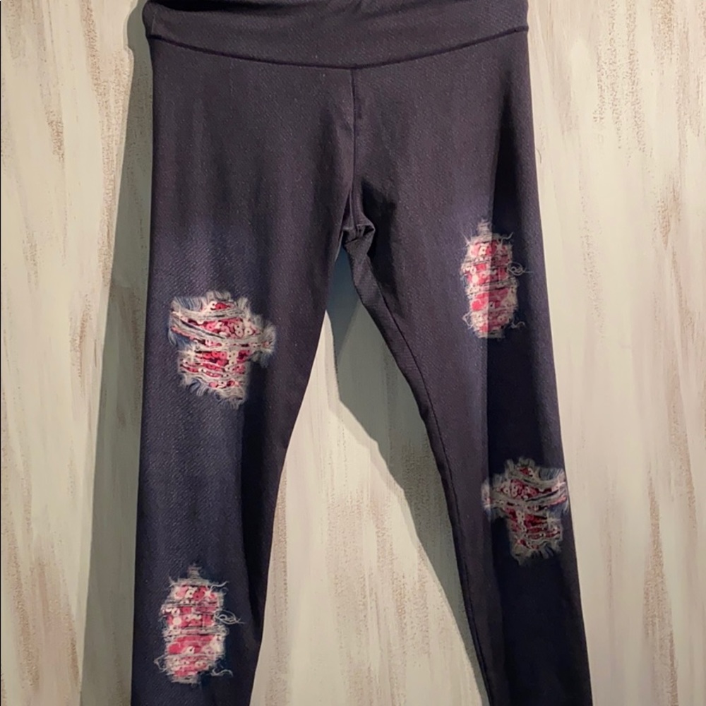 Jean Leggings with Rips